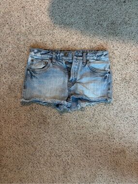 Free People Light Wash Denim Jean Shorts